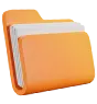 Icono de una carpeta con documentos dentro